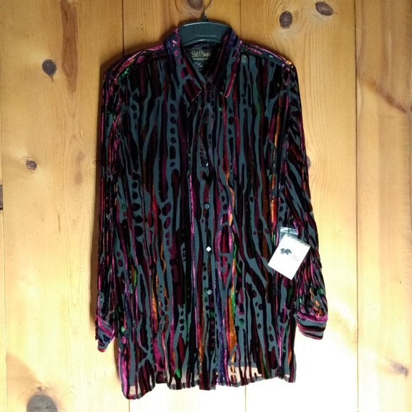 Bob Mackie Tops - NWT Bob Mackie Colorful Blouse 1X Beautiful